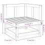 Garten-Ecksofa aus massivem Kiefernholz von , Modulare Sofas für den Außenbereich - Ref: Foro24-825366, Preis: 57,96 €, Rabat...