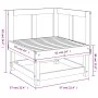 Garten-Ecksofa aus massivem Kiefernholz von , Modulare Sofas für den Außenbereich - Ref: Foro24-825366, Preis: 57,18 €, Rabat...