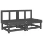 Central garden sofas 2 pcs solid gray pine wood by , Modular outdoor sofas - Ref: Foro24-825403, Price: 117,08 €, Discount: %