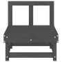 Central garden sofas 2 pcs solid gray pine wood by , Modular outdoor sofas - Ref: Foro24-825403, Price: 118,62 €, Discount: %