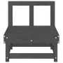 Zentrale Gartensofas, 2 Stück, massives graues Kiefernholz von , Modulare Sofas für den Außenbereich - Ref: Foro24-825403, Pr...