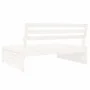 Zentrales Gartensofa aus massivem weißem Kiefernholz 120x80 cm von , Modulare Sofas für den Außenbereich - Ref: Foro24-825745...