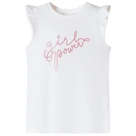Children's ecru ruffle sleeve t-shirt 128 by , Kids T-shirts - Ref: Foro24-11322, Price: 8,19 €, Discount: %