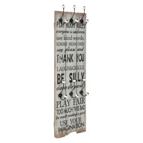 THANK YOU wall coat rack with 6 hooks 120x40 cm by vidaXL, Hat and coat racks - Ref: Foro24-245850, Price: 54,47 €, Discount: %
