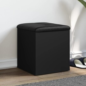Black engineered wood storage bench 42x42x45 cm by , Benches for halls and storage - Ref: Foro24-835034, Price: 53,68 €, Disc...