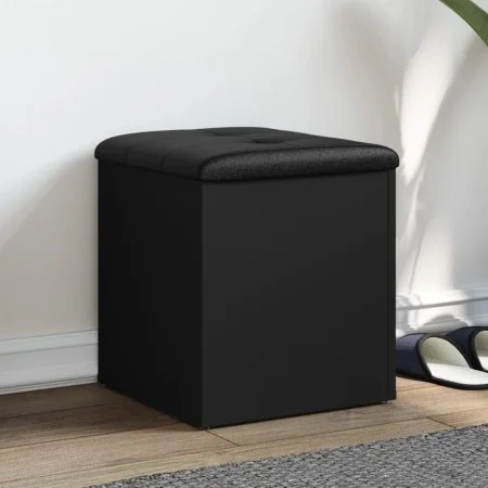 Black engineered wood storage bench 42x42x45 cm by , Benches for halls and storage - Ref: Foro24-835034, Price: 53,00 €, Disc...