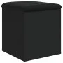 Black engineered wood storage bench 42x42x45 cm by , Benches for halls and storage - Ref: Foro24-835034, Price: 53,00 €, Disc...