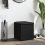 Black engineered wood storage bench 42x42x45 cm by , Benches for halls and storage - Ref: Foro24-835034, Price: 53,00 €, Disc...