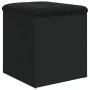 Black engineered wood storage bench 42x42x45 cm by , Benches for halls and storage - Ref: Foro24-835034, Price: 53,00 €, Disc...