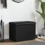 Black engineered wood storage bench 62x42x45 cm by , Benches for halls and storage - Ref: Foro24-835041, Price: 70,07 €, Disc...