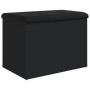 Schwarze Aufbewahrungsbank aus Holzwerkstoff, 62 x 42 x 45 cm von , Bänke für Hallen und Lager - Ref: Foro24-835041, Preis: 7...