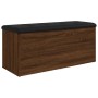Brown oak engineered wood storage bench 102x42x45cm by , Benches for halls and storage - Ref: Foro24-835060, Price: 107,87 €,...
