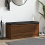 Brown oak engineered wood storage bench 102x42x45cm by , Benches for halls and storage - Ref: Foro24-835060, Price: 107,87 €,...