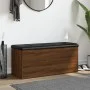 Brown oak engineered wood storage bench 102x42x45cm by , Benches for halls and storage - Ref: Foro24-835060, Price: 105,35 €,...