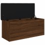 Brown oak engineered wood storage bench 102x42x45cm by , Benches for halls and storage - Ref: Foro24-835060, Price: 107,87 €,...