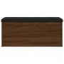 Brown oak engineered wood storage bench 102x42x45cm by , Benches for halls and storage - Ref: Foro24-835060, Price: 105,35 €,...