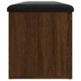 Brown oak engineered wood storage bench 102x42x45cm by , Benches for halls and storage - Ref: Foro24-835060, Price: 105,35 €,...
