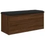 Brown oak engineered wood storage bench 102x42x45cm by , Benches for halls and storage - Ref: Foro24-835060, Price: 105,35 €,...