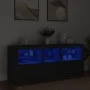 Sideboard with LED lights black 162x37x67 cm by , Sideboards - Ref: Foro24-3208996, Price: 201,76 €, Discount: %