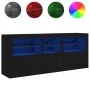 Sideboard mit LED-Leuchten schwarz 162x37x67 cm von , Sideboards - Ref: Foro24-3208996, Preis: 201,76 €, Rabatt: %