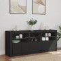 Sideboard with LED lights black 162x37x67 cm by , Sideboards - Ref: Foro24-3208996, Price: 192,41 €, Discount: %