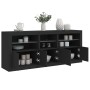 Sideboard with LED lights black 162x37x67 cm by , Sideboards - Ref: Foro24-3208996, Price: 192,41 €, Discount: %