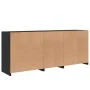 Sideboard with LED lights black 162x37x67 cm by , Sideboards - Ref: Foro24-3208996, Price: 201,76 €, Discount: %