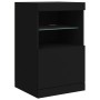 Sideboard with LED lights black 162x37x67 cm by , Sideboards - Ref: Foro24-3208996, Price: 192,41 €, Discount: %