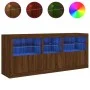 Sideboard mit LED-Leuchten, braune Eiche, 162 x 37 x 67 cm von , Sideboards - Ref: Foro24-3209001, Preis: 215,94 €, Rabatt: %
