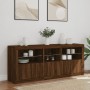 Sideboard mit LED-Leuchten, braune Eiche, 162 x 37 x 67 cm von , Sideboards - Ref: Foro24-3209001, Preis: 222,57 €, Rabatt: %