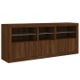 Sideboard mit LED-Leuchten, braune Eiche, 162 x 37 x 67 cm von , Sideboards - Ref: Foro24-3209001, Preis: 222,57 €, Rabatt: %
