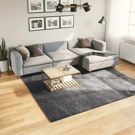 HUARTE anthracite washable soft short pile rug 240x240cm by , Rugs - Ref: Foro24-375006, Price: 190,78 €, Discount: %