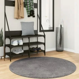 HUARTE anthracite washable soft short pile rug Ø 120 cm by , Rugs - Ref: Foro24-375010, Price: 55,65 €, Discount: %