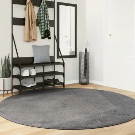 HUARTE anthracite washable soft short pile rug Ø 200 cm by , Rugs - Ref: Foro24-375012, Price: 110,05 €, Discount: %