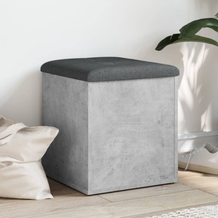 Betongraue Holzwerkstoffbank mit Stauraum, 42 x 42 x 45 cm von , Bänke für Hallen und Lager - Ref: Foro24-835036, Preis: 46,1...
