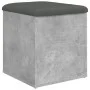 Concrete gray engineered wood bench with storage 42x42x45cm by , Benches for halls and storage - Ref: Foro24-835036, Price: 4...