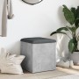 Betongraue Holzwerkstoffbank mit Stauraum, 42 x 42 x 45 cm von , Bänke für Hallen und Lager - Ref: Foro24-835036, Preis: 46,1...