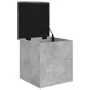Concrete gray engineered wood bench with storage 42x42x45cm by , Benches for halls and storage - Ref: Foro24-835036, Price: 4...
