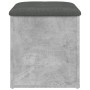 Betongraue Holzwerkstoffbank mit Stauraum, 42 x 42 x 45 cm von , Bänke für Hallen und Lager - Ref: Foro24-835036, Preis: 46,1...