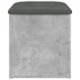 Concrete gray engineered wood bench with storage 42x42x45cm by , Benches for halls and storage - Ref: Foro24-835036, Price: 4...