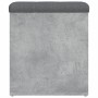 Betongraue Holzwerkstoffbank mit Stauraum, 42 x 42 x 45 cm von , Bänke für Hallen und Lager - Ref: Foro24-835036, Preis: 46,1...