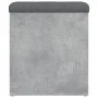 Concrete gray engineered wood bench with storage 42x42x45cm by , Benches for halls and storage - Ref: Foro24-835036, Price: 4...