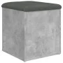 Concrete gray engineered wood bench with storage 42x42x45cm by , Benches for halls and storage - Ref: Foro24-835036, Price: 4...