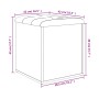 Betongraue Holzwerkstoffbank mit Stauraum, 42 x 42 x 45 cm von , Bänke für Hallen und Lager - Ref: Foro24-835036, Preis: 46,1...