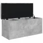 Concrete gray engineered wood storage bench 102x42x45 cm by , Benches for halls and storage - Ref: Foro24-835057, Price: 88,3...