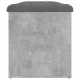 Concrete gray engineered wood storage bench 102x42x45 cm by , Benches for halls and storage - Ref: Foro24-835057, Price: 88,3...