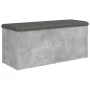 Concrete gray engineered wood storage bench 102x42x45 cm by , Benches for halls and storage - Ref: Foro24-835057, Price: 88,3...