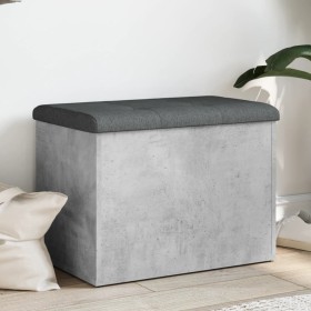 Betongraue Holzwerkstoffbank mit Stauraum, 62 x 42 x 45 cm von , Bänke für Hallen und Lager - Ref: Foro24-835043, Preis: 66,2...