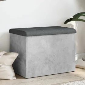 Concrete gray engineering wood storage bench 62x42x45cm by , Benches for halls and storage - Ref: Foro24-835043, Price: 65,33...