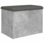 Betongraue Holzwerkstoffbank mit Stauraum, 62 x 42 x 45 cm von , Bänke für Hallen und Lager - Ref: Foro24-835043, Preis: 66,0...
